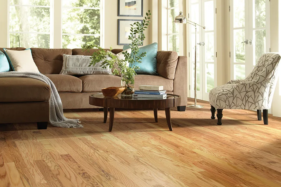 Oak Rustic Natural Living room hardwood floor