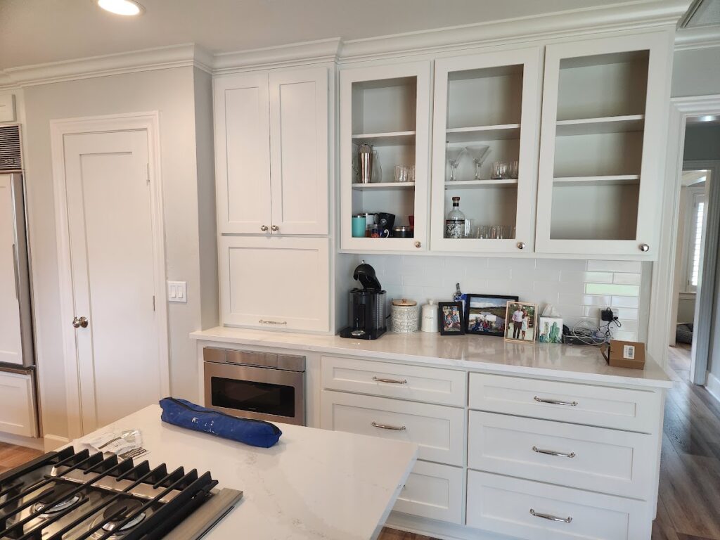 Kitchen Backsplash and cabinets - white