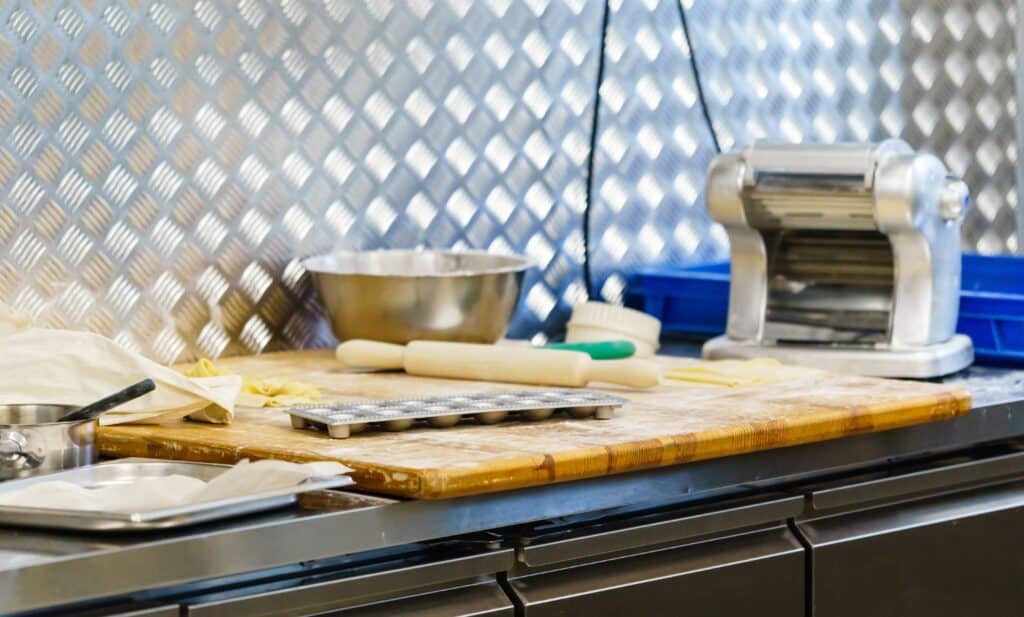 metal tile kitchen backsplash