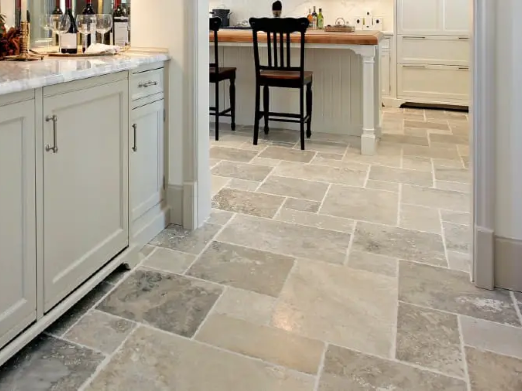 natural stone flooring limestone travertine tile kitchen floor